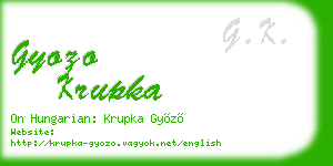 gyozo krupka business card