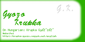 gyozo krupka business card